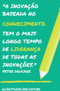 frase sobre inovação e conhecimento de Peter Drucker